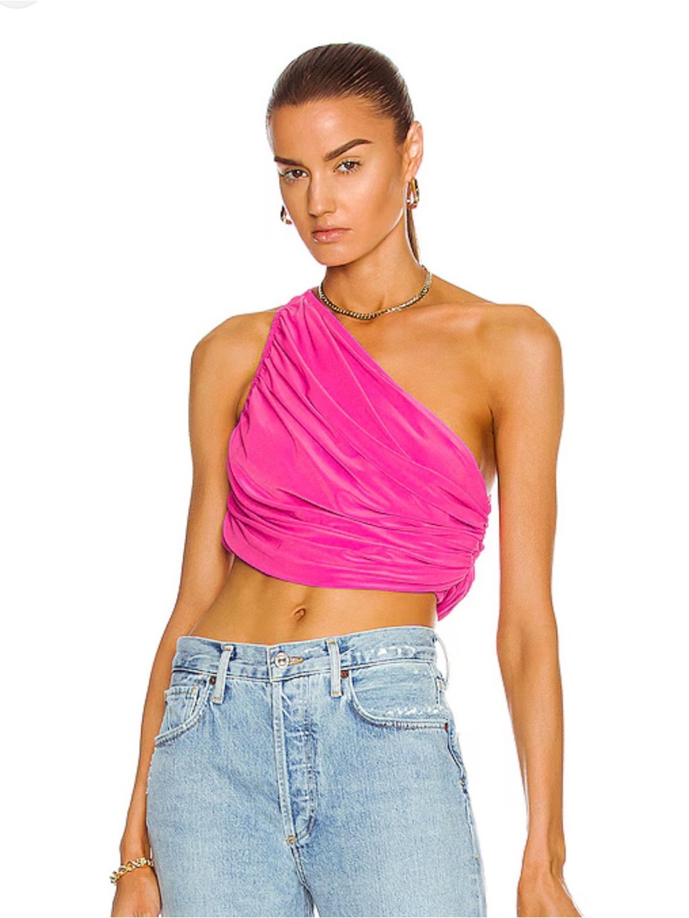 Norma Kamali Diana one shoulder top